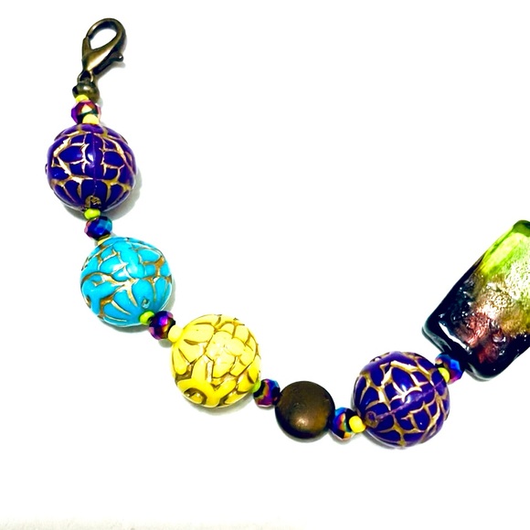 Mardi Gras Party Gras Handmade Tassle Bracelet by McGlamorous - Picture 12 of 12